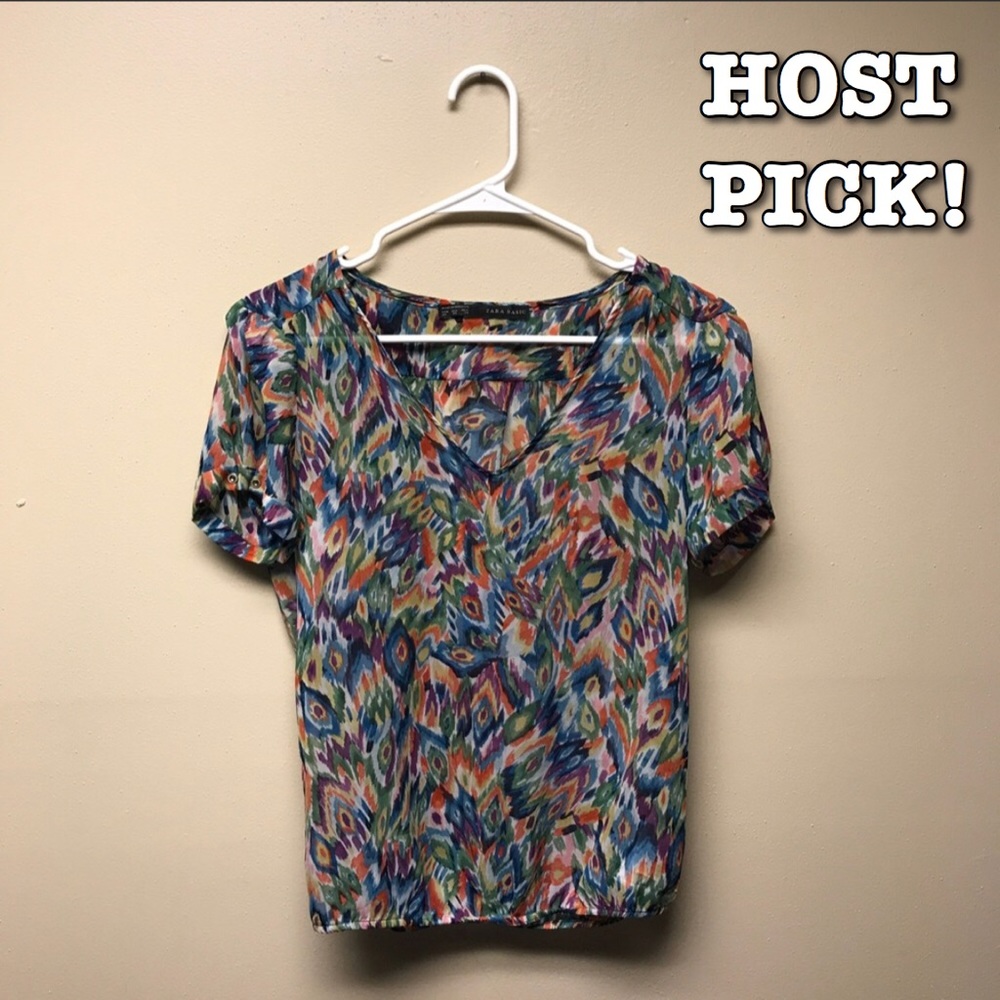 Zara Colorful Patterned Blouse